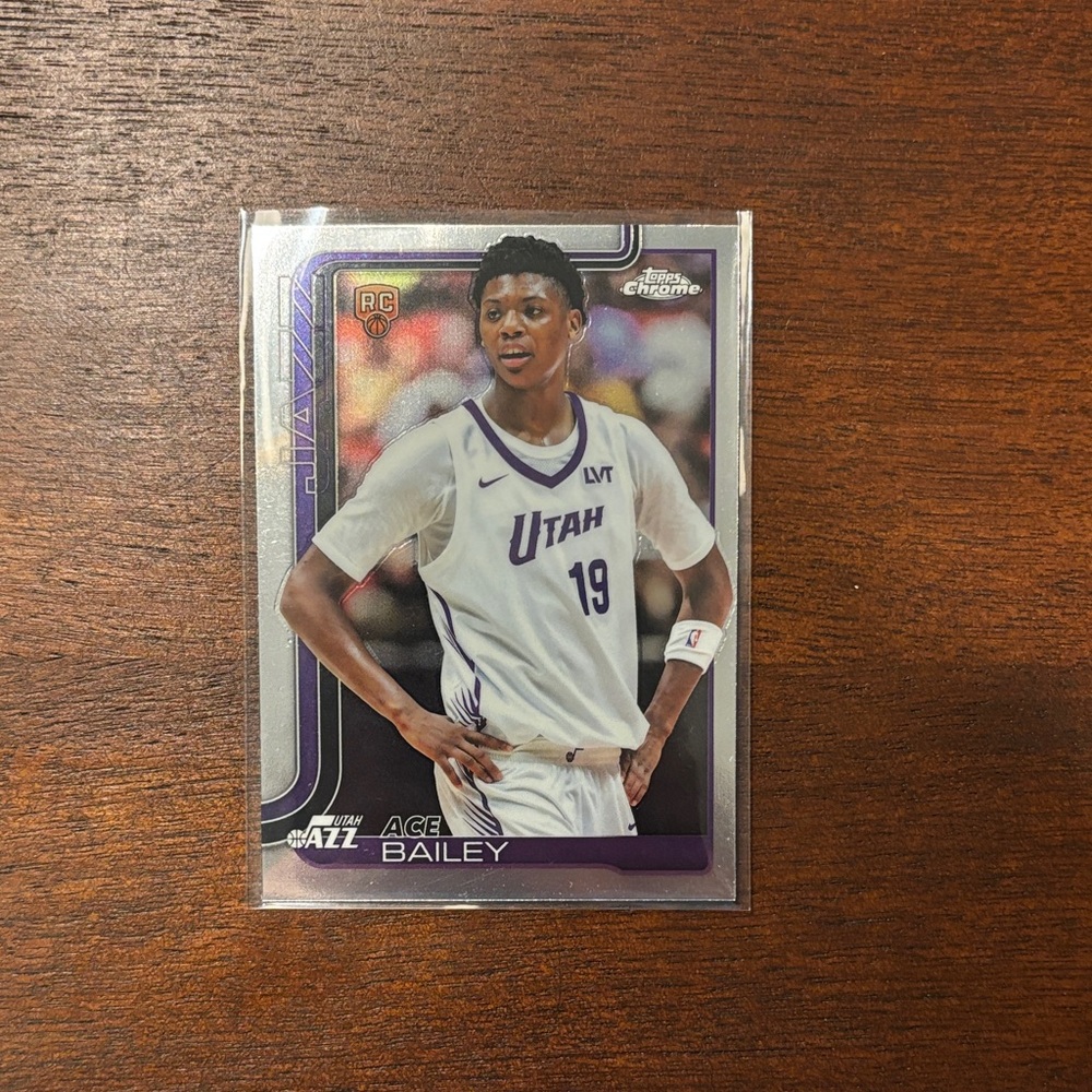 Ace Bailey 2025 Topps Chrome Base Rookie Card #255